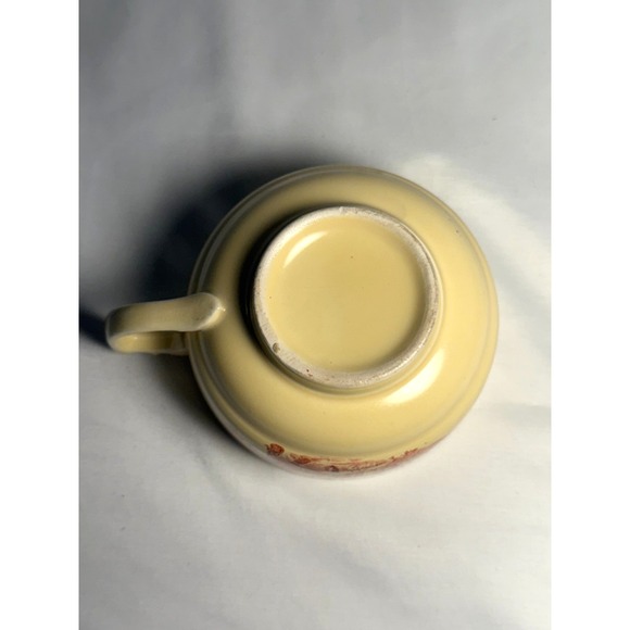 Vintage Homer Laughlin Mug – Old English Scene Castle Design – Yellow Red - Picture 3 of 3